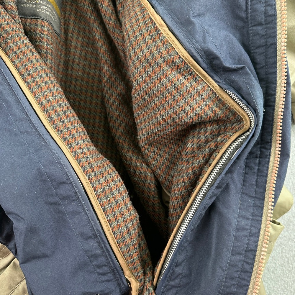 London Fog Jacket Mens L Long‎ Tan Thinsulate Insulated Full Zip Harrington Coat - Picture 7 of 16